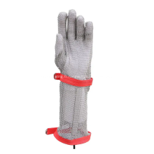 Gants de protection de la sécurité en treillis métallique en acier inoxydable